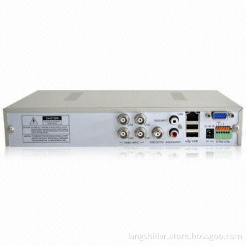 Standalone DVR with 4-channel Full D1 Real-time Recording, 3G Cellphone Viewing and Alarm Features